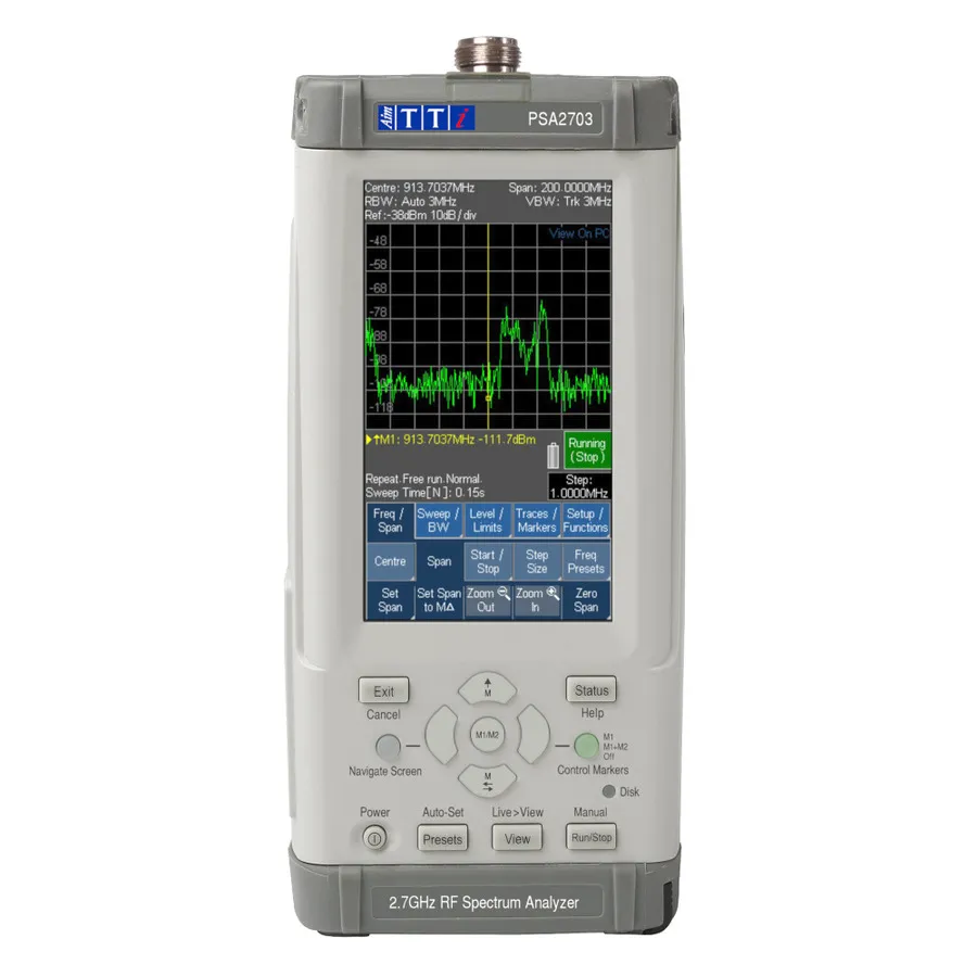 Analisador de Espectro RF Portátil Aim TTi PSA2703USC