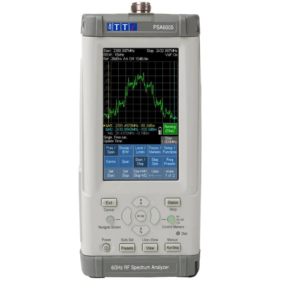 Analisador de Espectro RF Portátil Aim TTi PSA6005