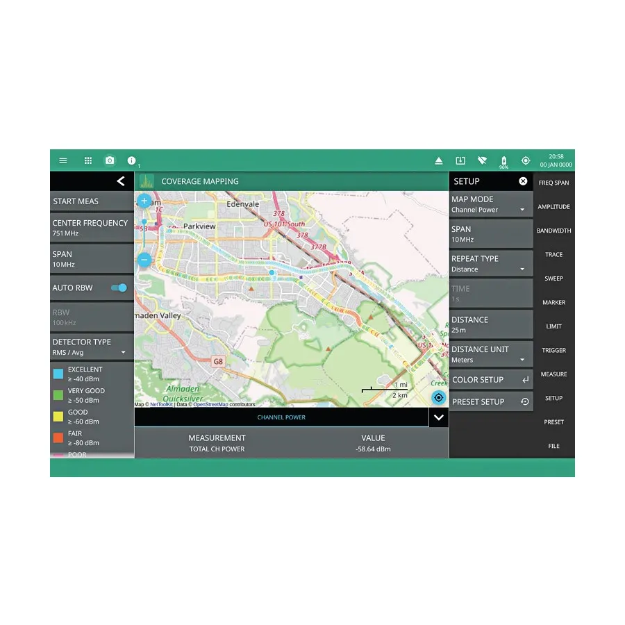 Opção Software Mapeamento de Cobertura Anritsu MS2080A-0431