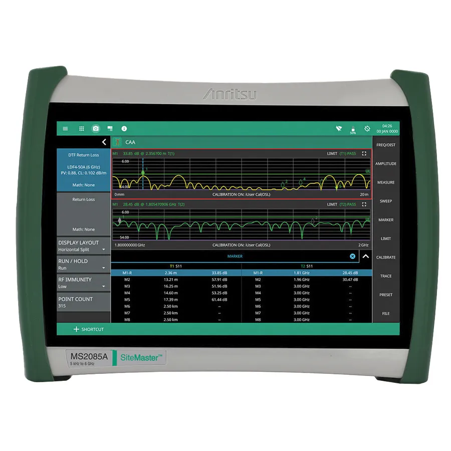 Anritsu MS2085A-0806 Analisador de Cabo e Antena
