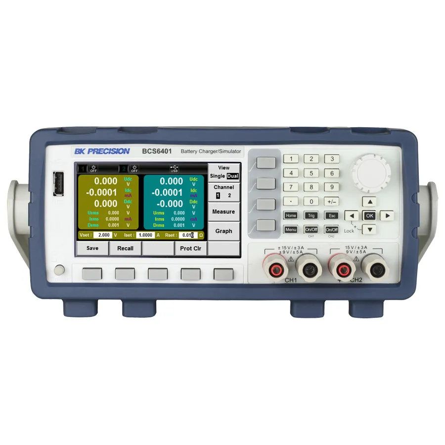 Simulador de Bateria B&K Precision BCS6401 e Fonte de Alimentação CC