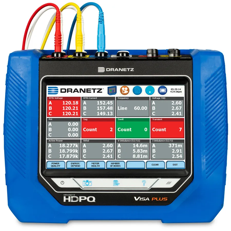 Dranetz HDPQ-P-VA10PKG Analisador de Qualidade de Energia Visa Plus