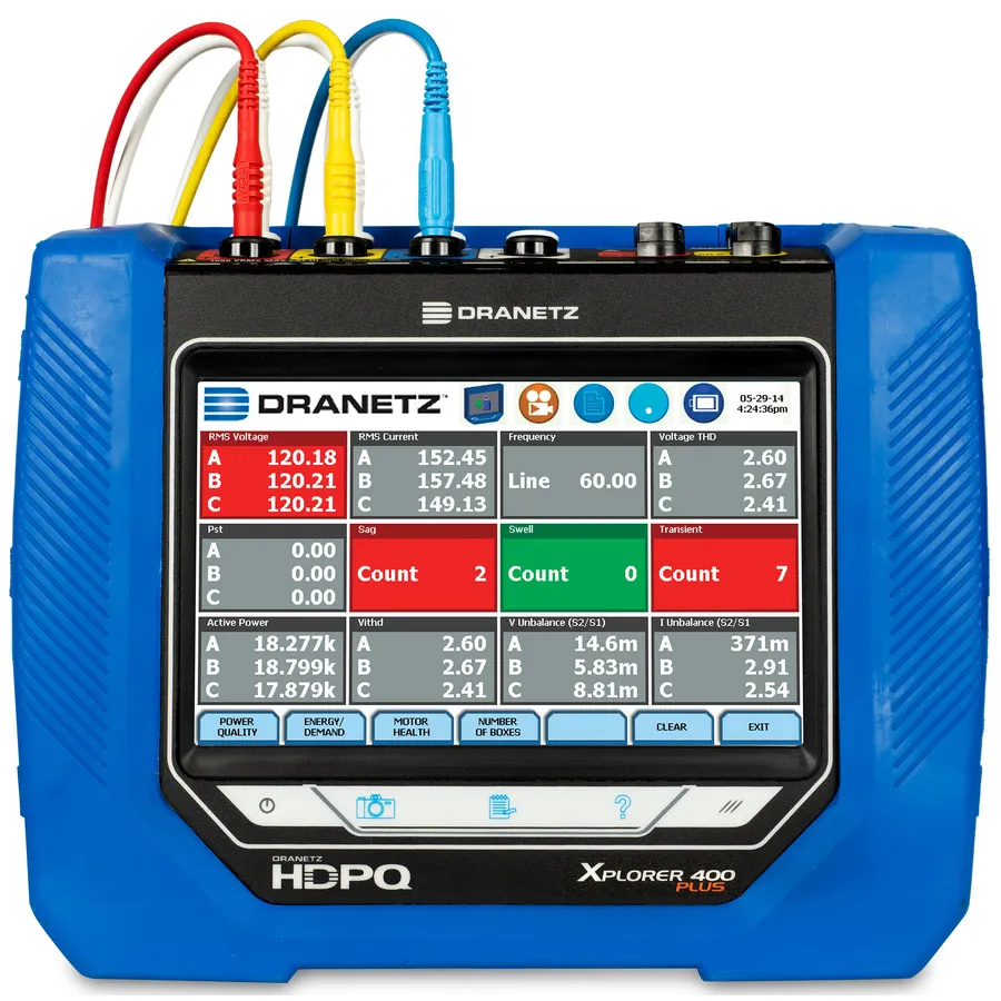 Analisador de Qualidade de Energia Dranetz HDPQ-P-X4A10PKG Xplorer 400 Plus