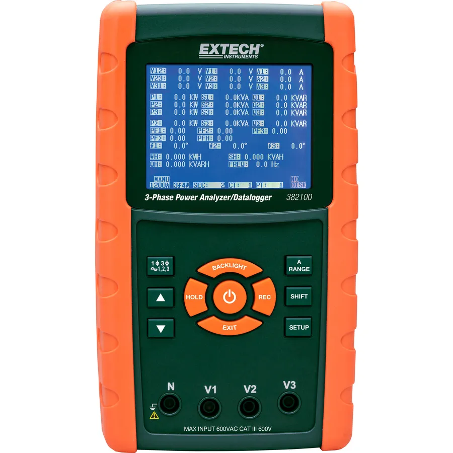 Analisador de Potência/Registrador de Dados Extech 382100