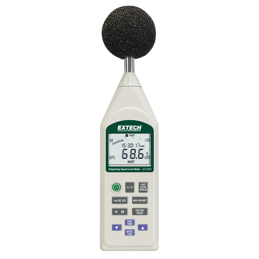 Medidor de Nível Sonoro Extech 407780A com Registrador de Dados