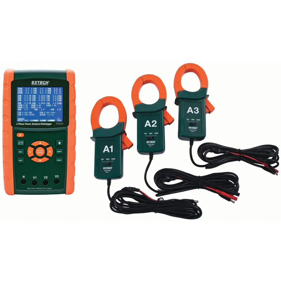 Extech PQ3450-12 Kit Analisador de Potência/Registrador de Dados