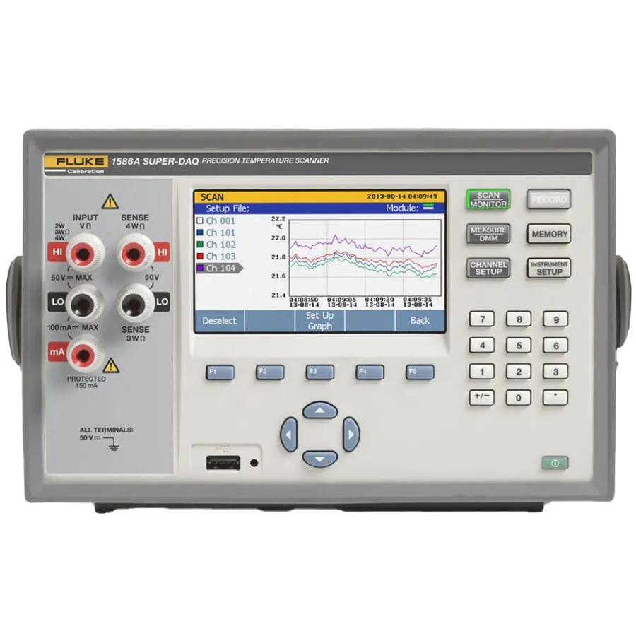 Fluke 1586A/DS-HC 120 Escâner de Temperatura Super-DAQ com Módulo e Multiplicador