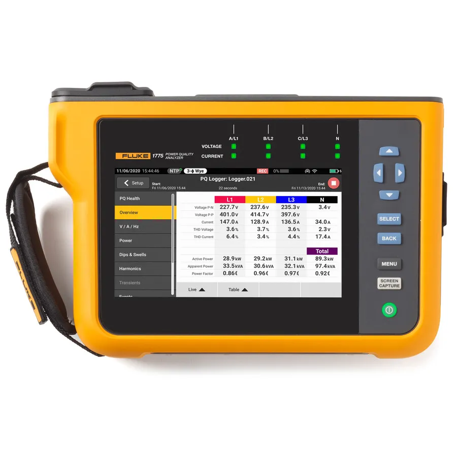 Analisador de Qualidade de Energia Fluke FLUKE-1775/BASIC