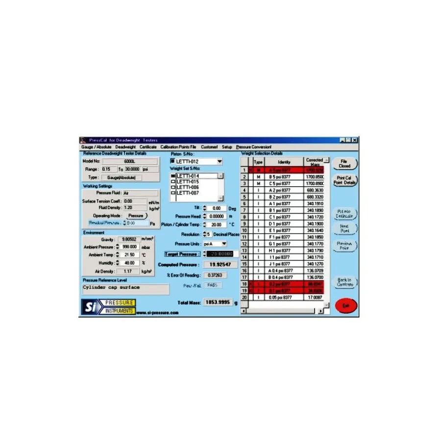 Fluke PRESSCAL Calibration Software