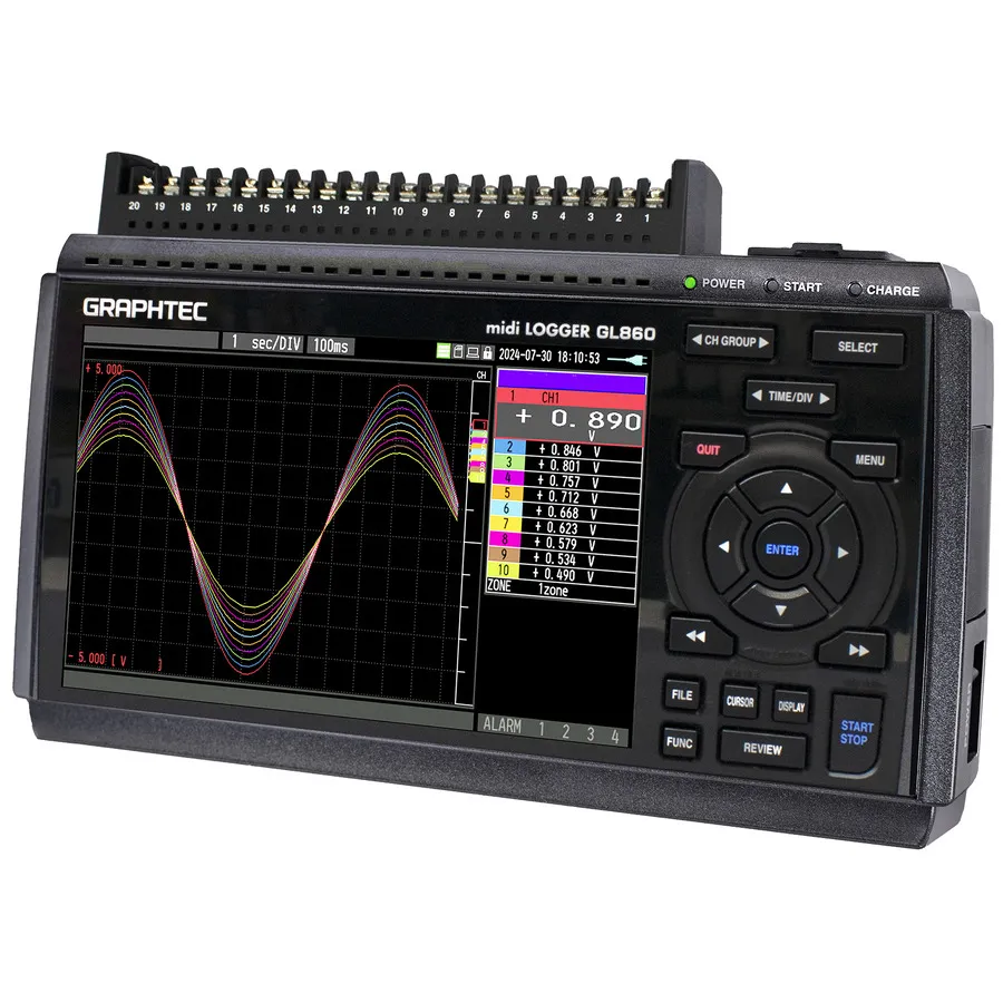 Graphtec GL860 Registrador de Dados Multicanal