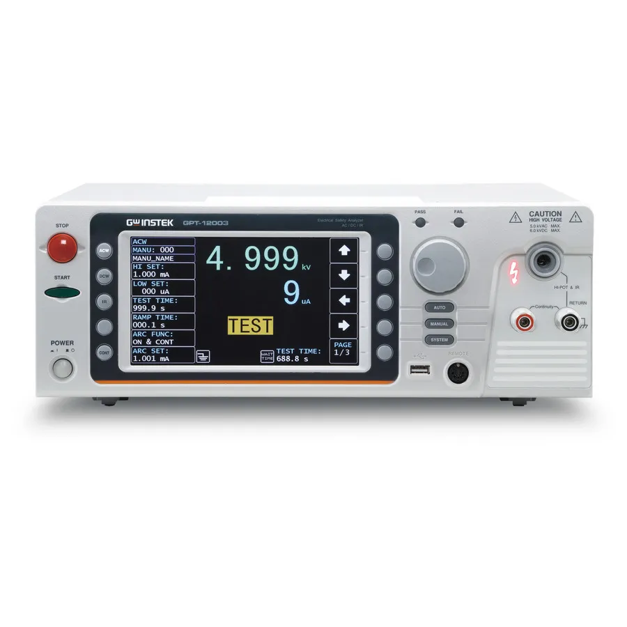 Analisador de Segurança Elétrica GW Instek GPT-12003