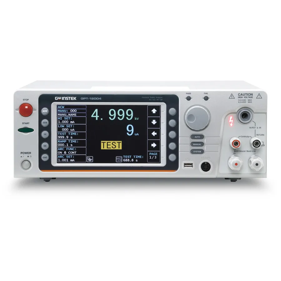 Analisador de Segurança Elétrica GW Instek GPT-12004