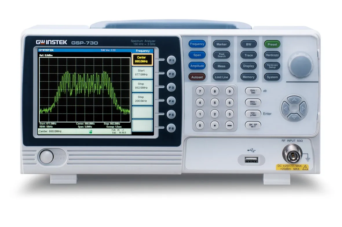 Analisador de Espectro GW Instek GSP-730