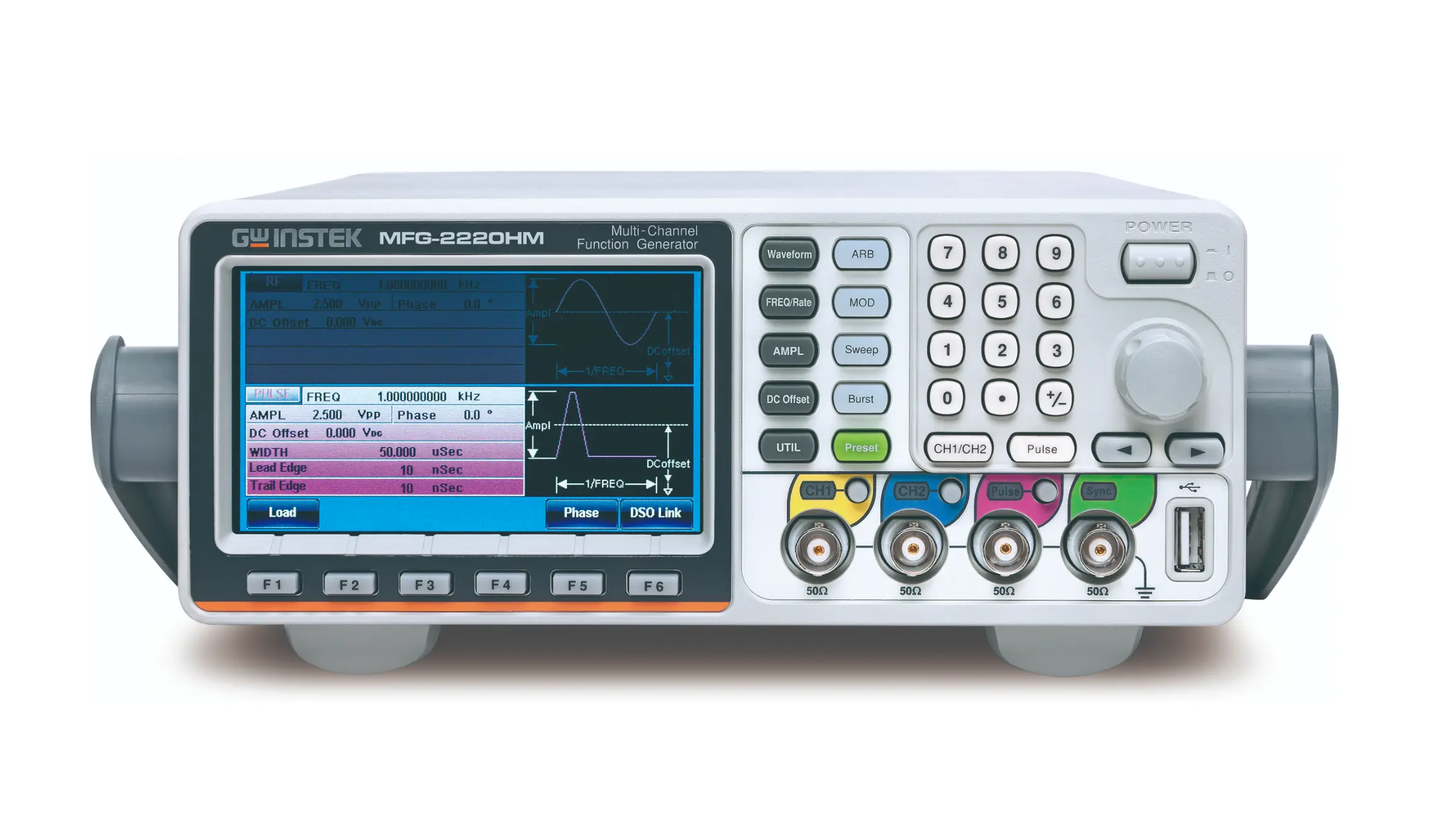 Gerador de Funções Arbitrário Dual Channel GW Instek MFG-2220HM 200MHz