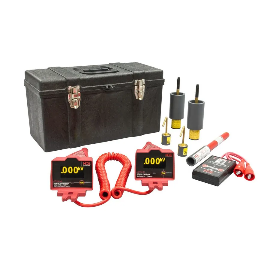 HDE DDVM-40/K03 Voltímetro com Visor Duplo e Conjunto de Faseamento