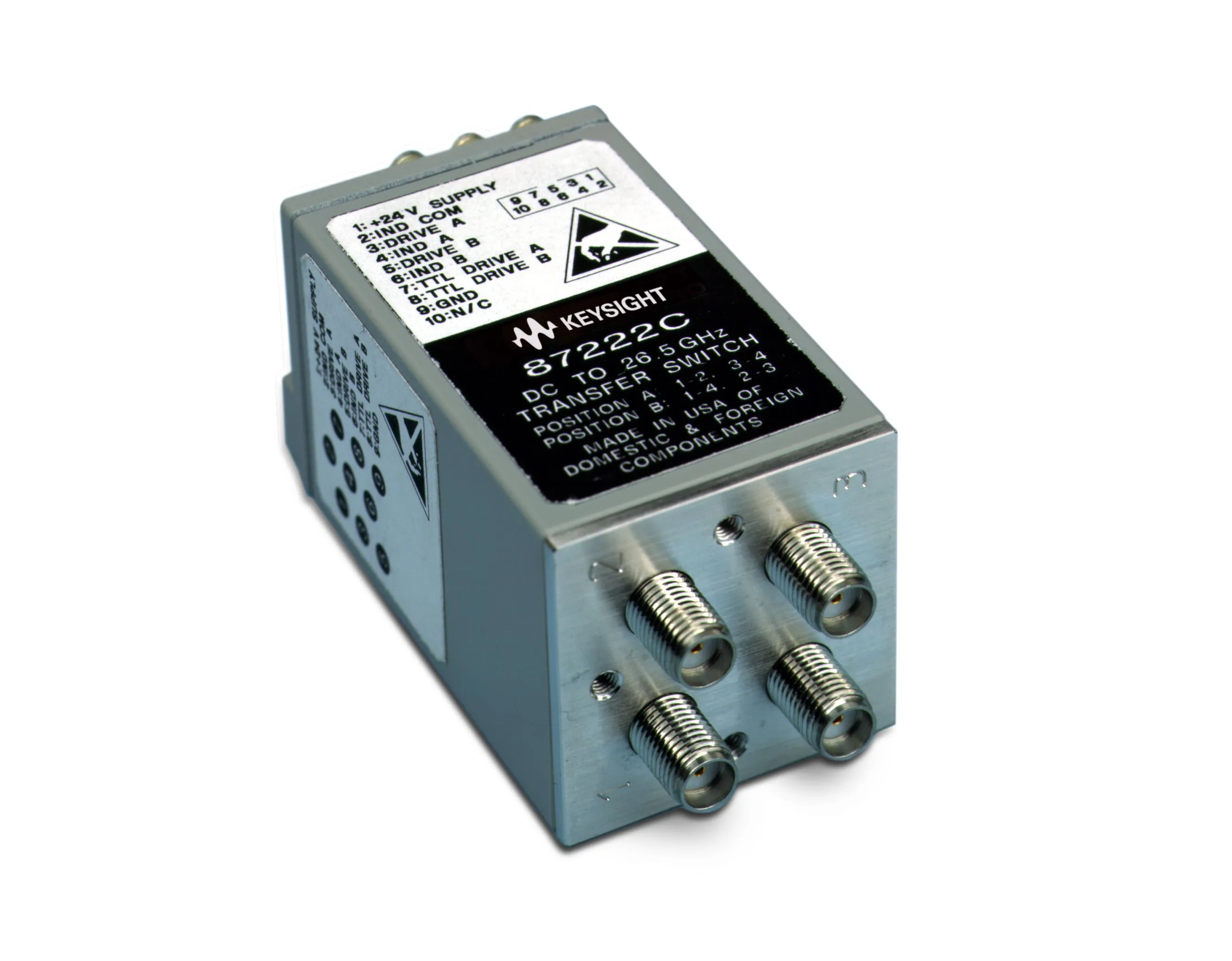 Keysight 87222C Chave de Transferência Coaxial