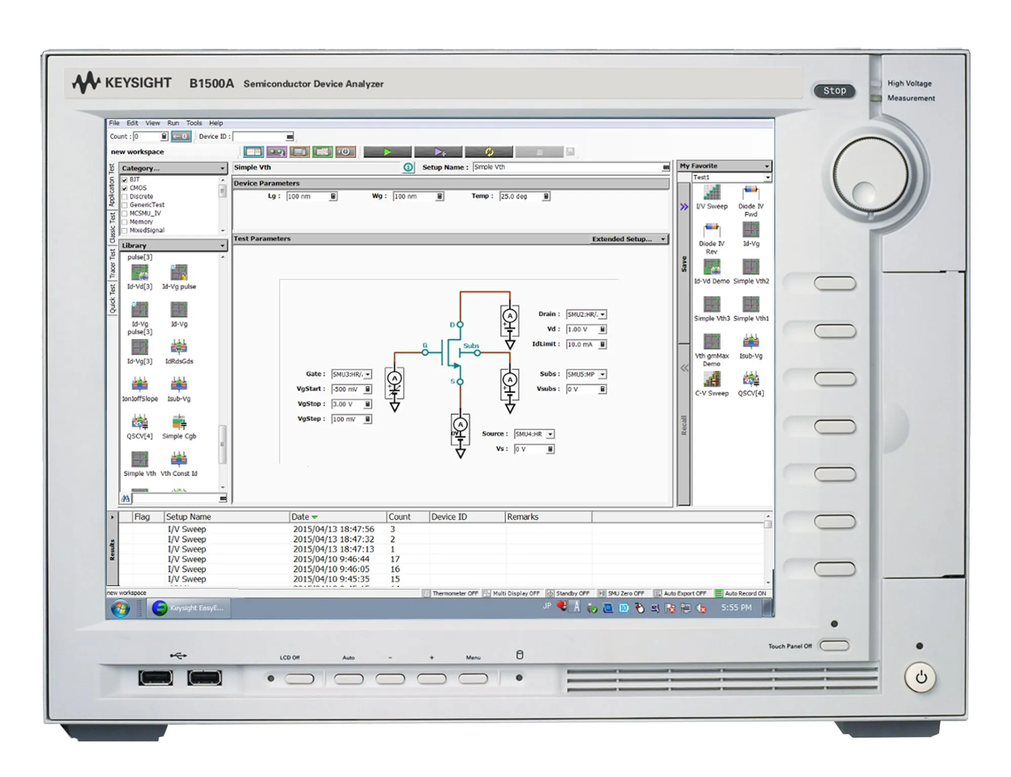 Analisador de Dispositivo Semicondutor Keysight B1500A