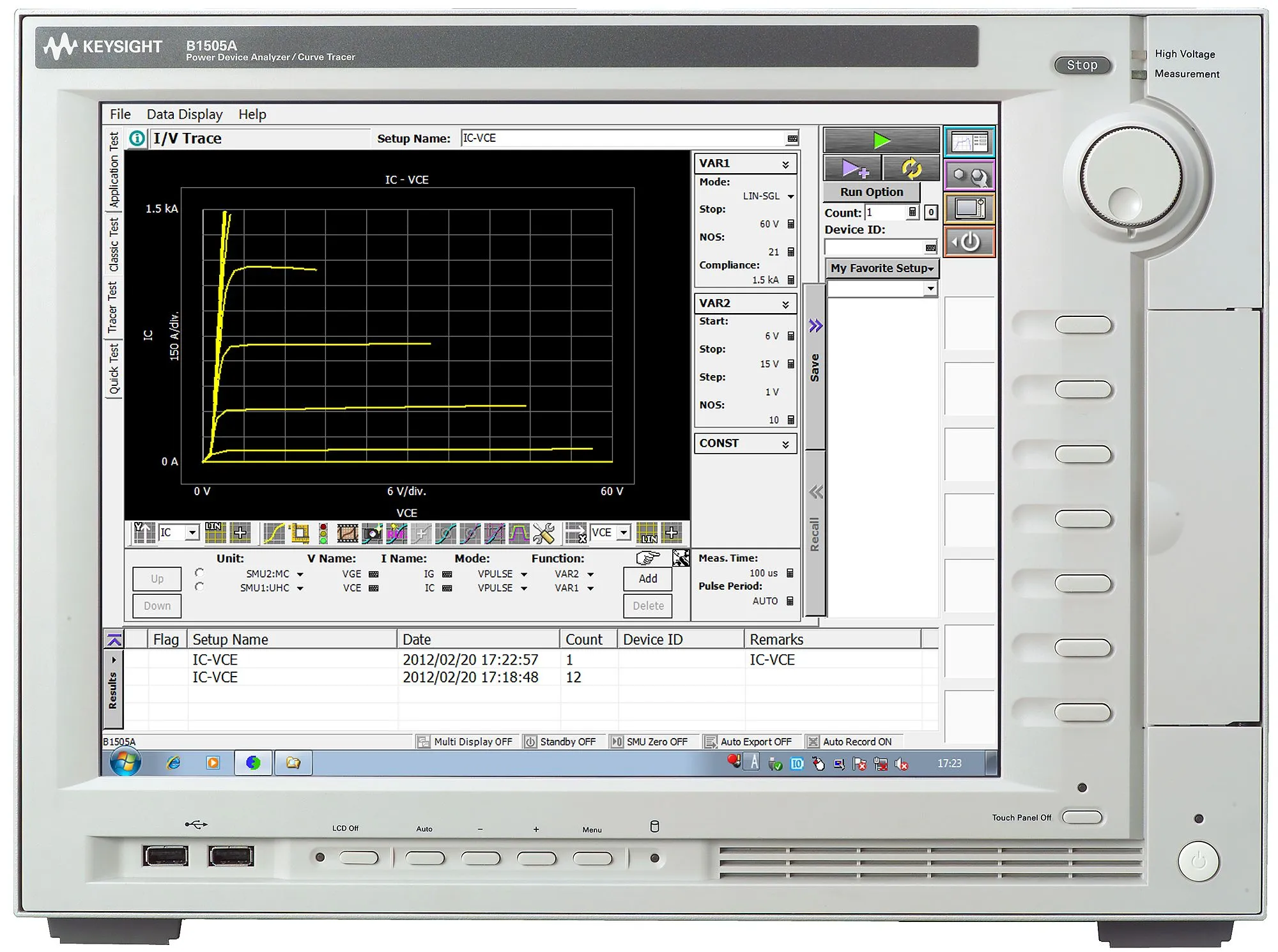 Analisador de Dispositivo de Potência Keysight B1505A