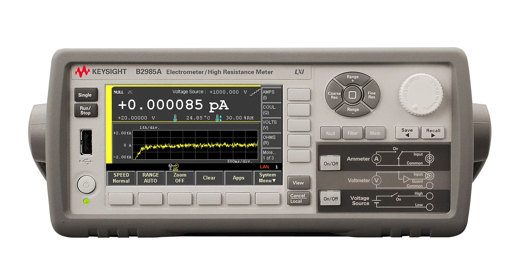 Eletrômetro/Medidor de Alta Resistência Keysight B2985A