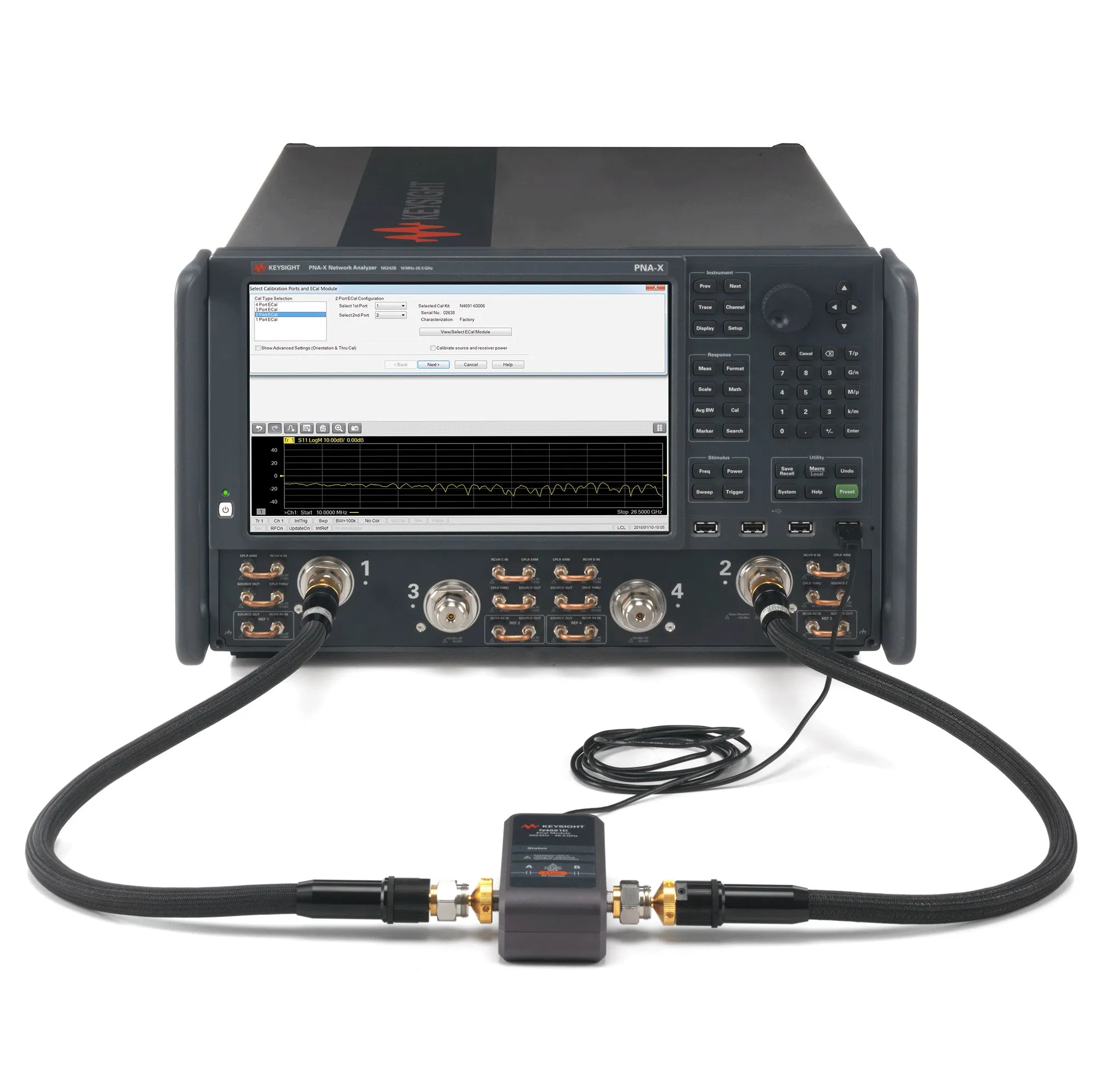 Módulo de Calibração Eletrônica Microondas de 2 Portas Keysight N4690D