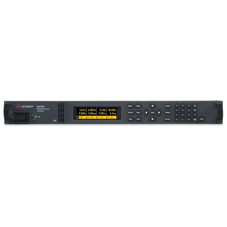 Chassis Modulável do Sistema de Alimentação Keysight N6700C com Suporte em Rack
