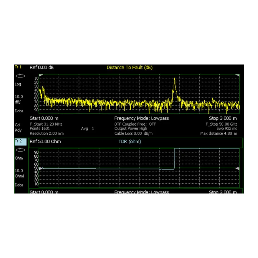 Atualização de Medições de Cabo TDR Keysight N9913CU/215