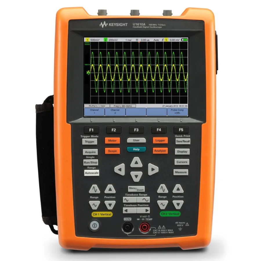 Keysight U1610A Osciloscópio Portátil de 100 MHz com 2 Canais