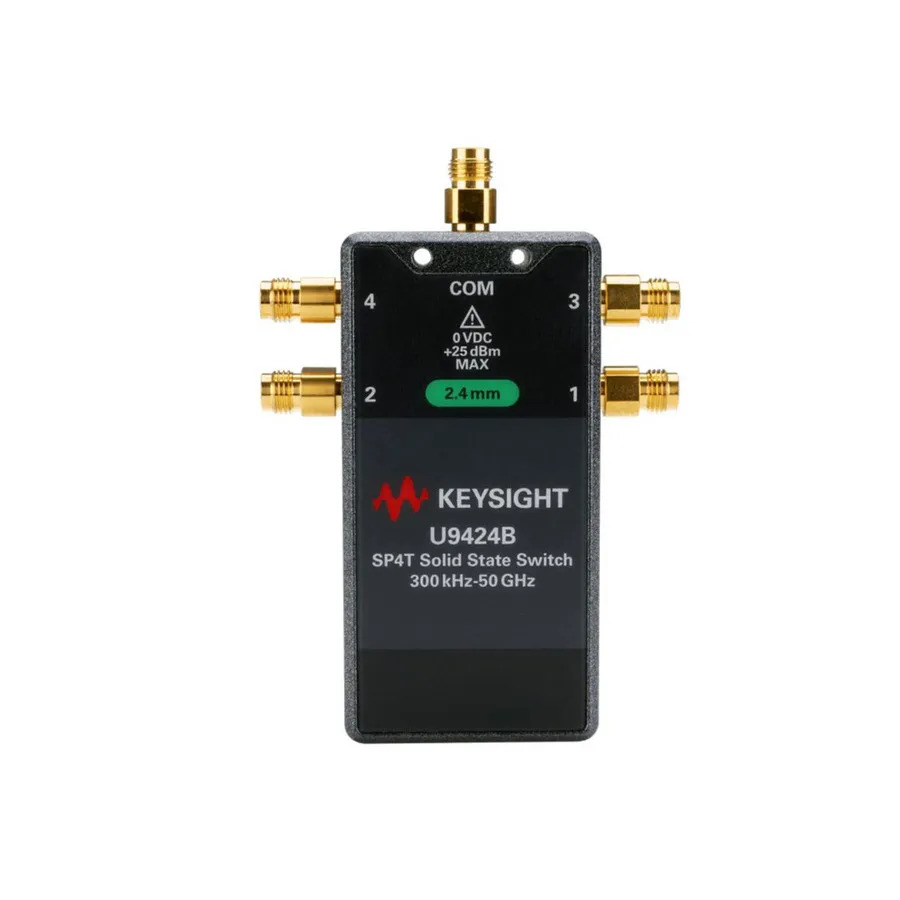 Chave FET de Estado Sólido Keysight U9424B/002/201/301, SP4T, 300 kHz a 50 GHz, USB