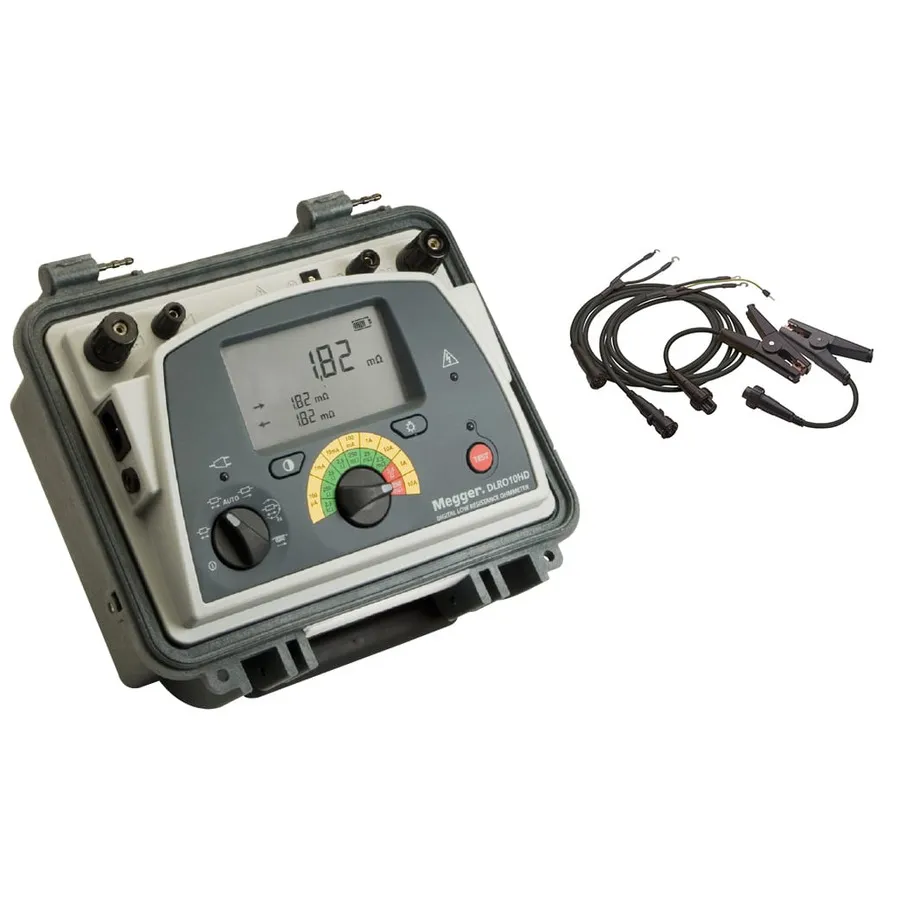 Megger DLRO10HD com Presilhas Kelvin KC1-TL3-C