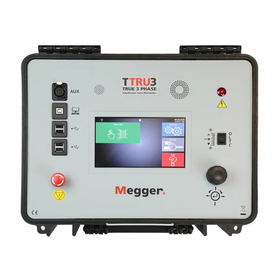 Ratiômetro de Espiras de Transformador Trifásico Megger TTRU3-Basic
