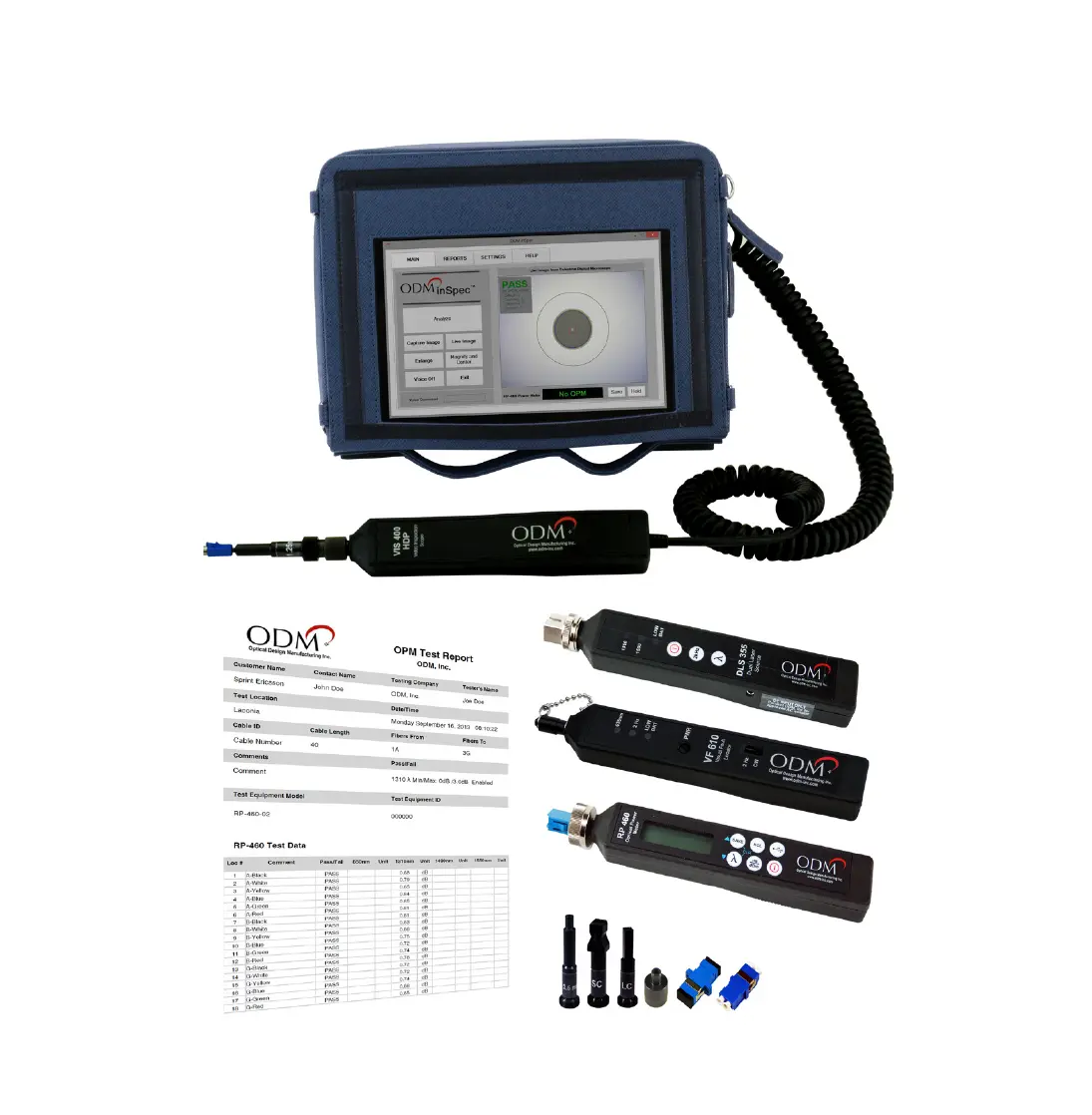 Sistema de Teste de Fibra Óptica Monomodo Optical Design TTK_650
