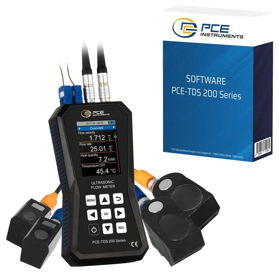 PCE Instruments PCE-TDS 200+ SM-SW-KIT Medidor de Fluxo Ultrassônico