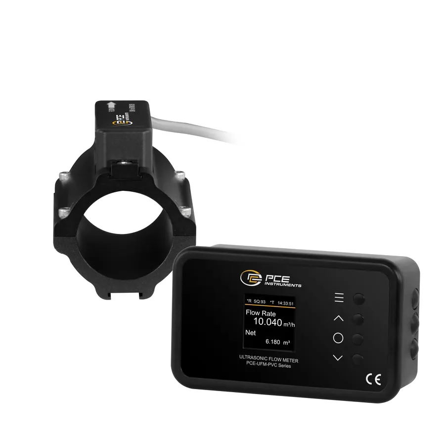 Medidor de Fluxo Ultrassônico com Sensor Acoplado PCE-UFM 40PVC