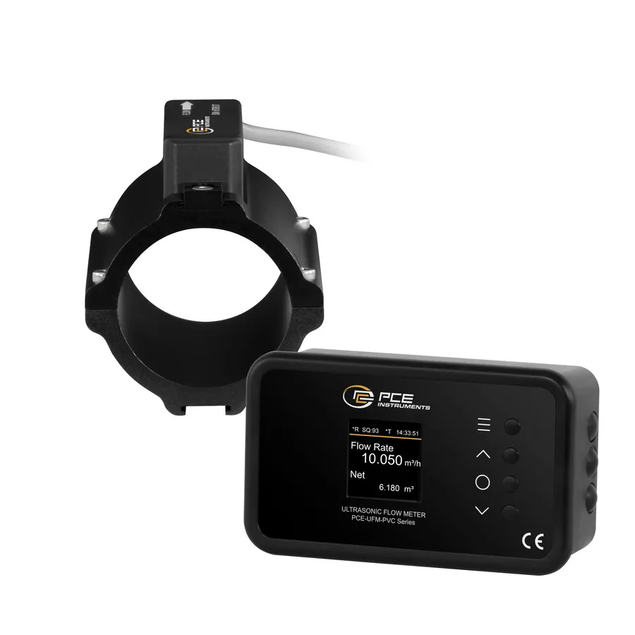 Medidor de Fluxo Ultrassônico com Sensor Acoplado PCE-UFM 50PVC