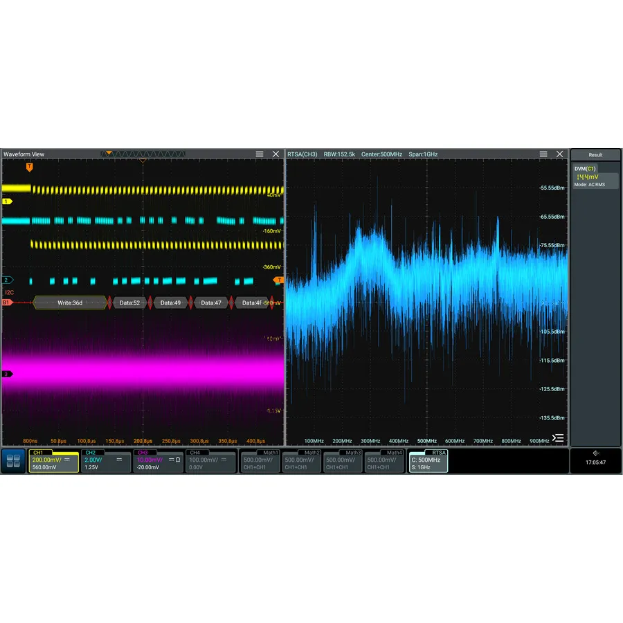 RIGOL DS70000-AUDIOA Análise e Gatilho de Barramento Serial de Áudio