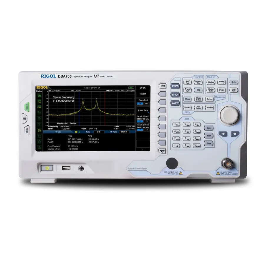 RIGOL DSA705 Analisador de Espectro RF