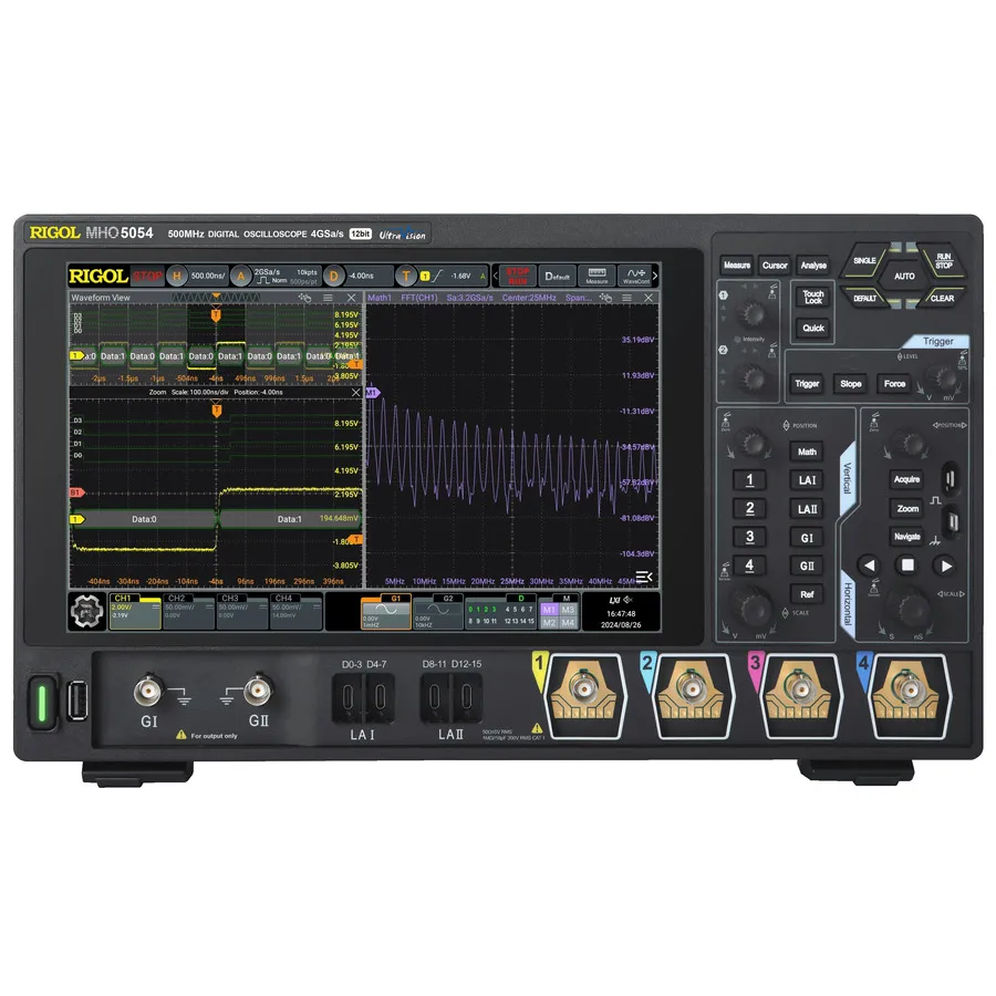 Osciloscópio Digital RIGOL MHO5054 com Analisador Lógico e AFG