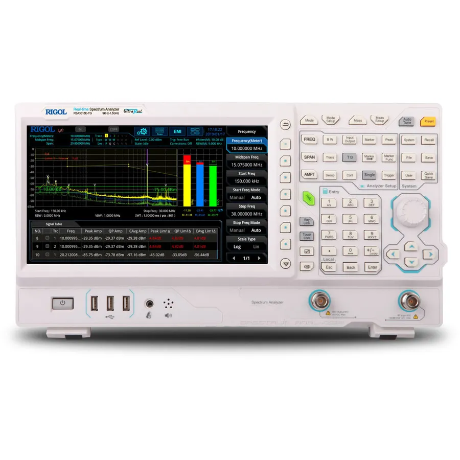 RIGOL RSA3015E-TG Analisador de Espectro em Tempo Real com Gerador de Rastreamento