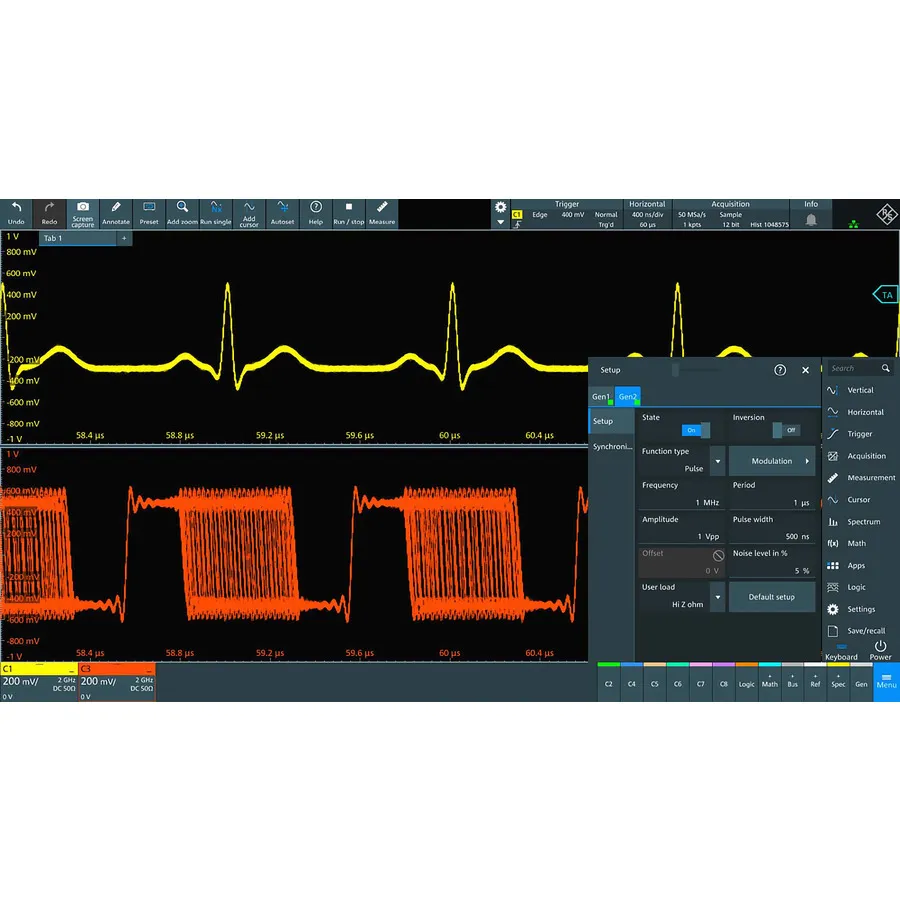 Opção de Gerador de Forma de Onda Arbitrária Rohde & Schwarz MXO3-B6