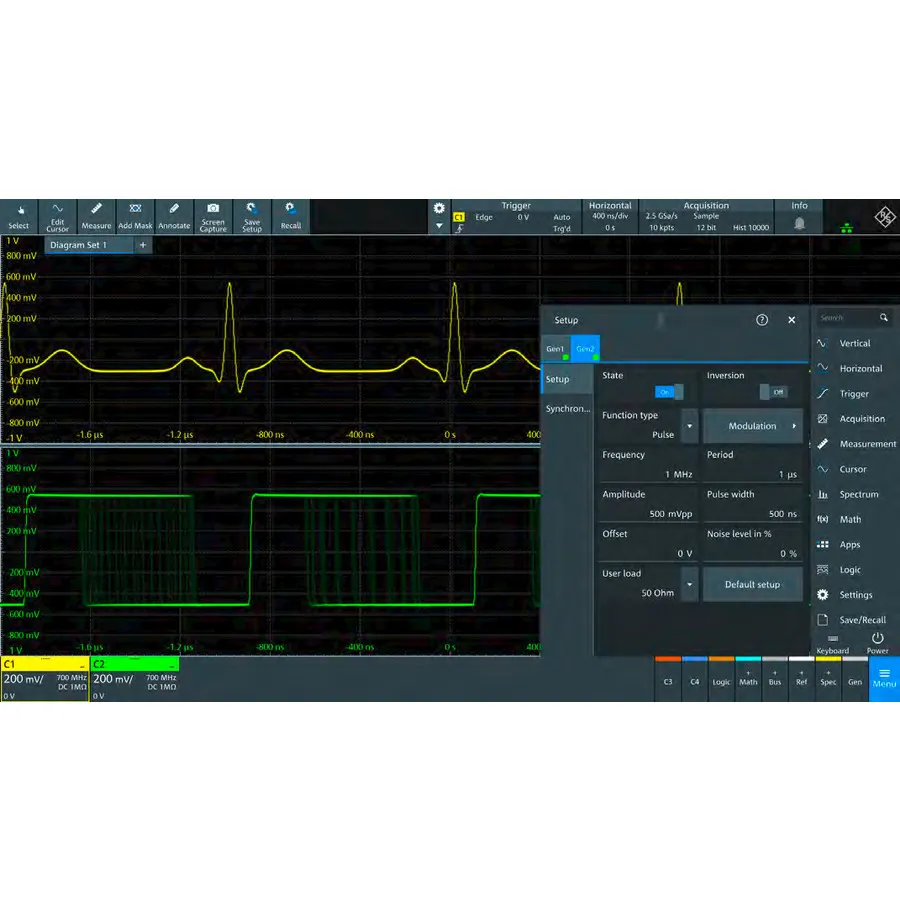 Rohde & Schwarz MXO4-B6 Opção de Gerador de Forma de Onda Arbitrária