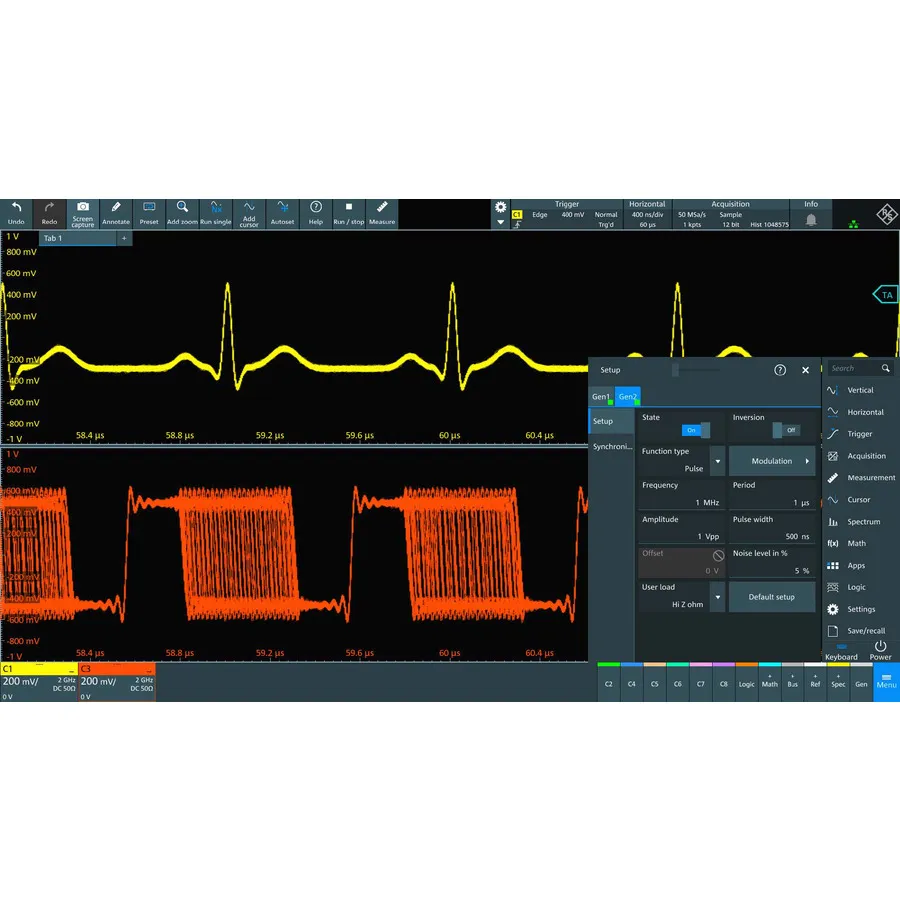 Opção de Gerador de Forma de Onda Arbitrária Rohde & Schwarz MXO5-B6