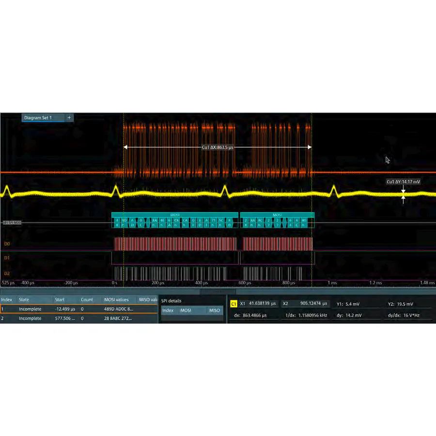 Opção de Acionamento e Decodificação Serial Rohde & Schwarz MXO5-K510
