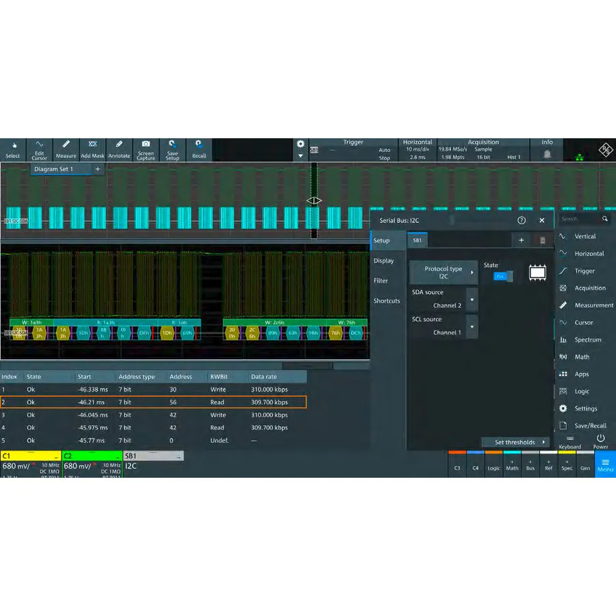 Pacote de Aplicações Rohde & Schwarz MXO5-PK1