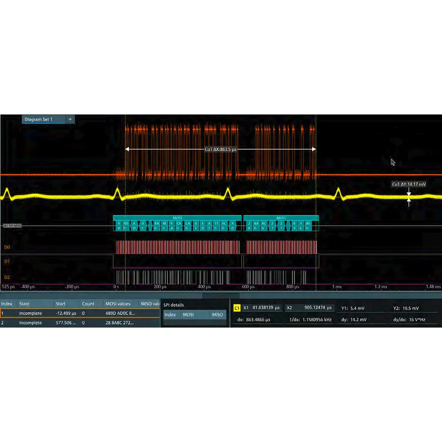 Opção de Disparo e Decodificação Serial de Baixa Velocidade Rohde & Schwarz MXO5C-K510
