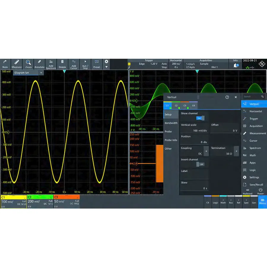 Opção de Disparo e Decodificação Serial Automotiva Rohde & Schwarz MXO5C-K520