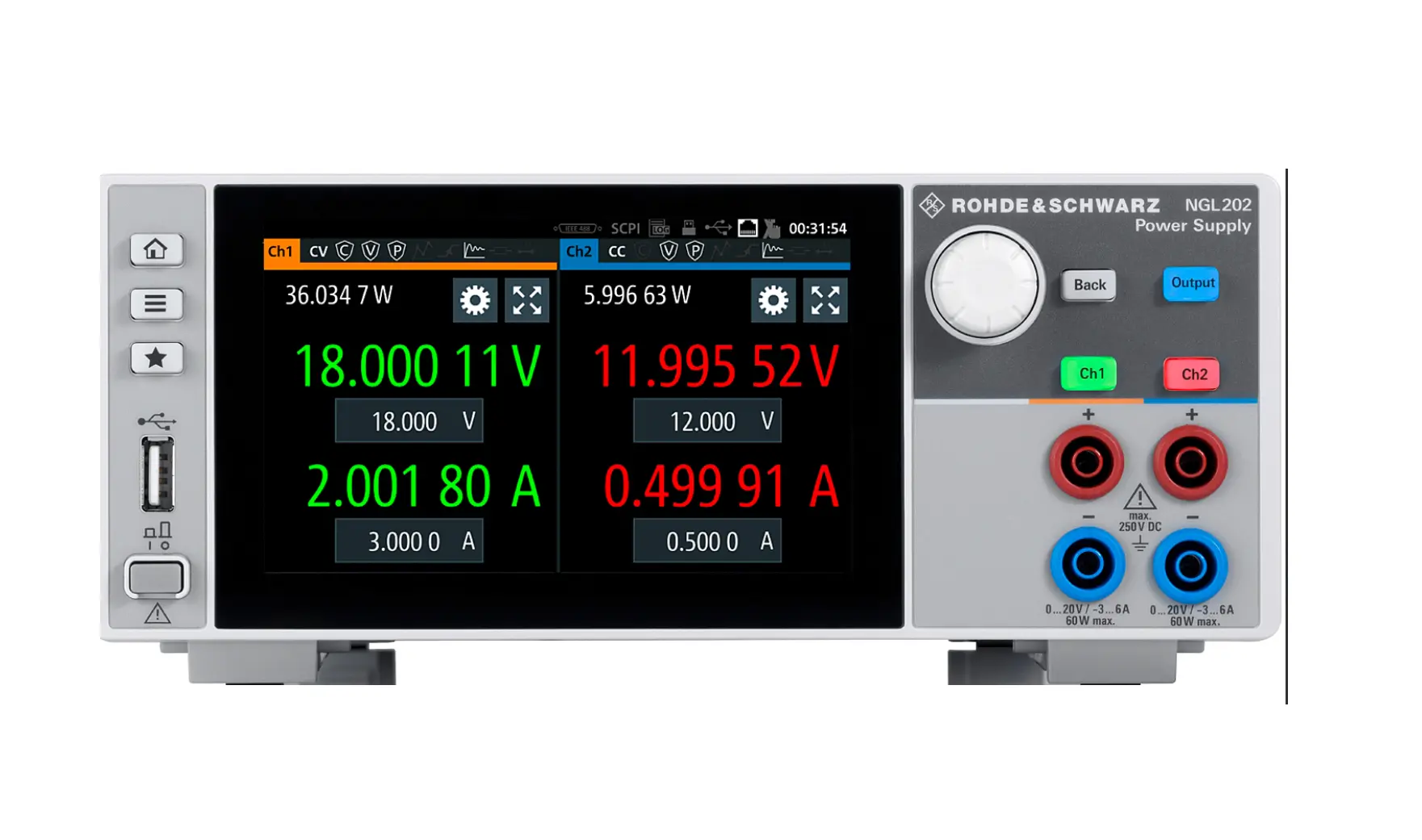 Rohde & Schwarz NGL201 Fonte de Alimentação CC de Canal Único
