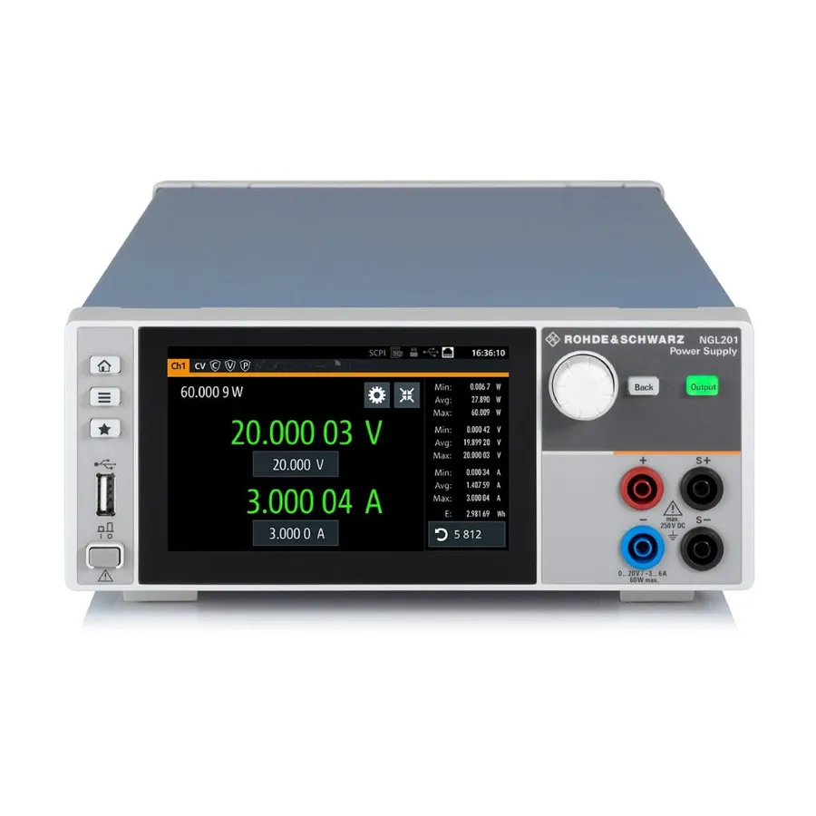 Rohde & Schwarz NGL201 Fonte de Alimentação CC de Canal Único