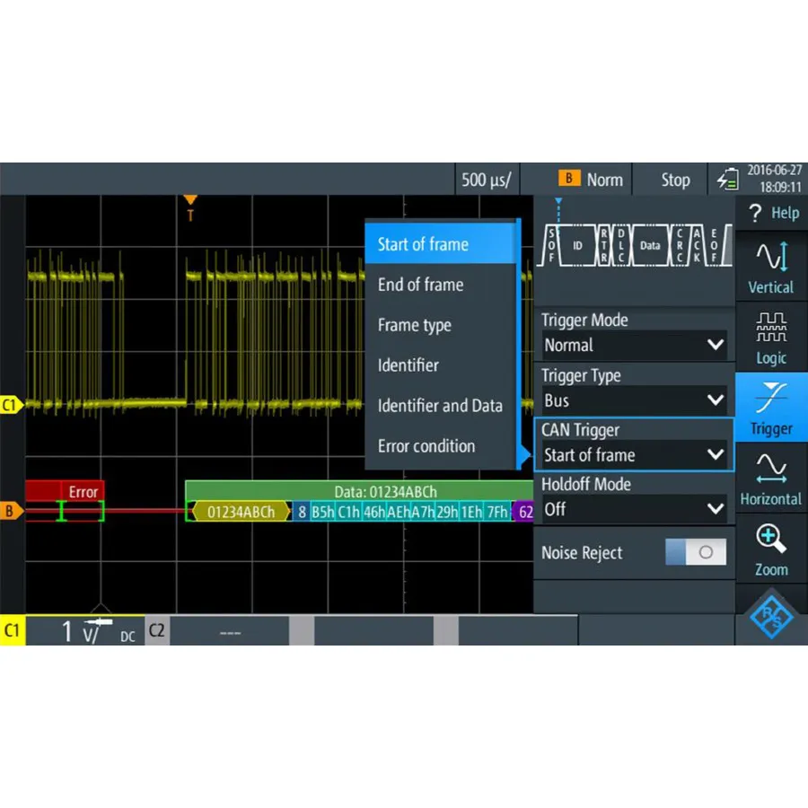 Rohde & Schwarz RTM-K3 Pacote de Acionamento e Decodificação CAN/LIN