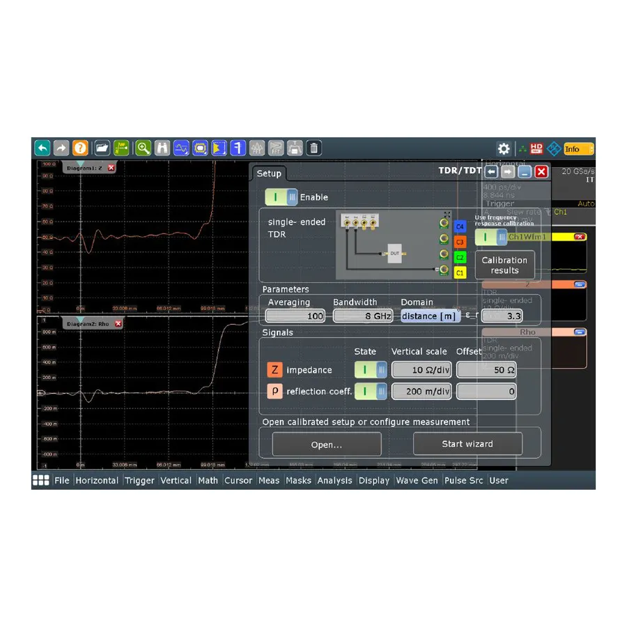 Rohde & Schwarz RTO-K130 Opção de Análise TDR/TDT
