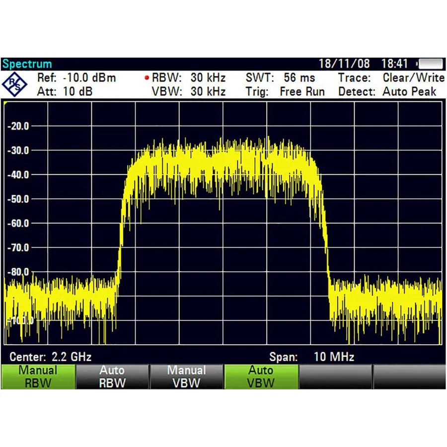 Aplicação de Medição de Análise de Espectro Rohde & Schwarz ZVH-K1